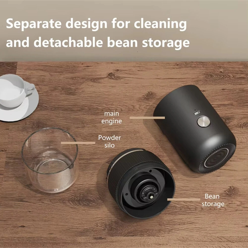 Comfook Portable Electric Coffee Grinder Adjustable Grinding Thickness Ceramic Core Rechargeable, Easy-to-Clean For Coffee Lovers — view 5