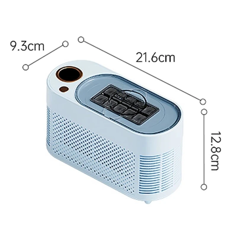 Comfook Portable Mini Desktop Ice Maker Quick 8/10 Solid Ice Cubes in 15 Mins Quiet & Compact for Home Office Camping Car Use — view 10