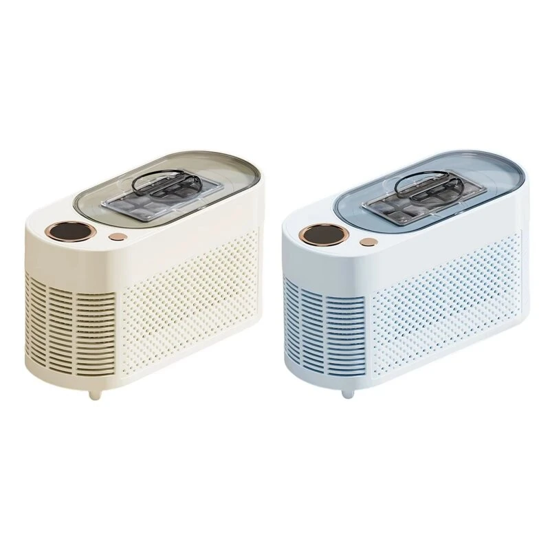 Comfook Portable Mini Desktop Ice Maker Quick 8/10 Solid Ice Cubes in 15 Mins Quiet & Compact for Home Office Camping Car Use — view 2