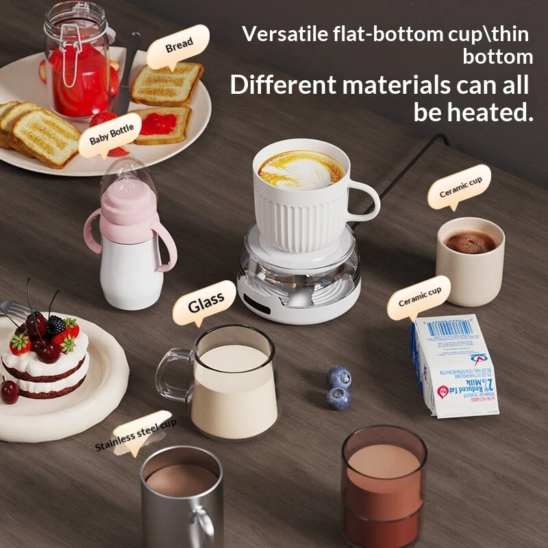 Comfook RS-609 Constant Temperature Mug Warmer With 4-Level Adjustable Heating 55°C 65°C 75°C 85°C Ceramic Heating Compact Design USB Power Light Effect Auto Shut-Off — view 4
