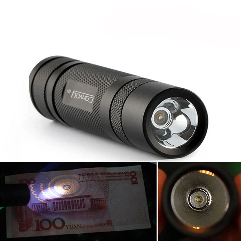 Convoy S2+ Nichia 365nm UV LED Single Mode OP Reflector Flashlight Ultra Violet LED Flashlight Blacklight Light UV Lamp — view 2