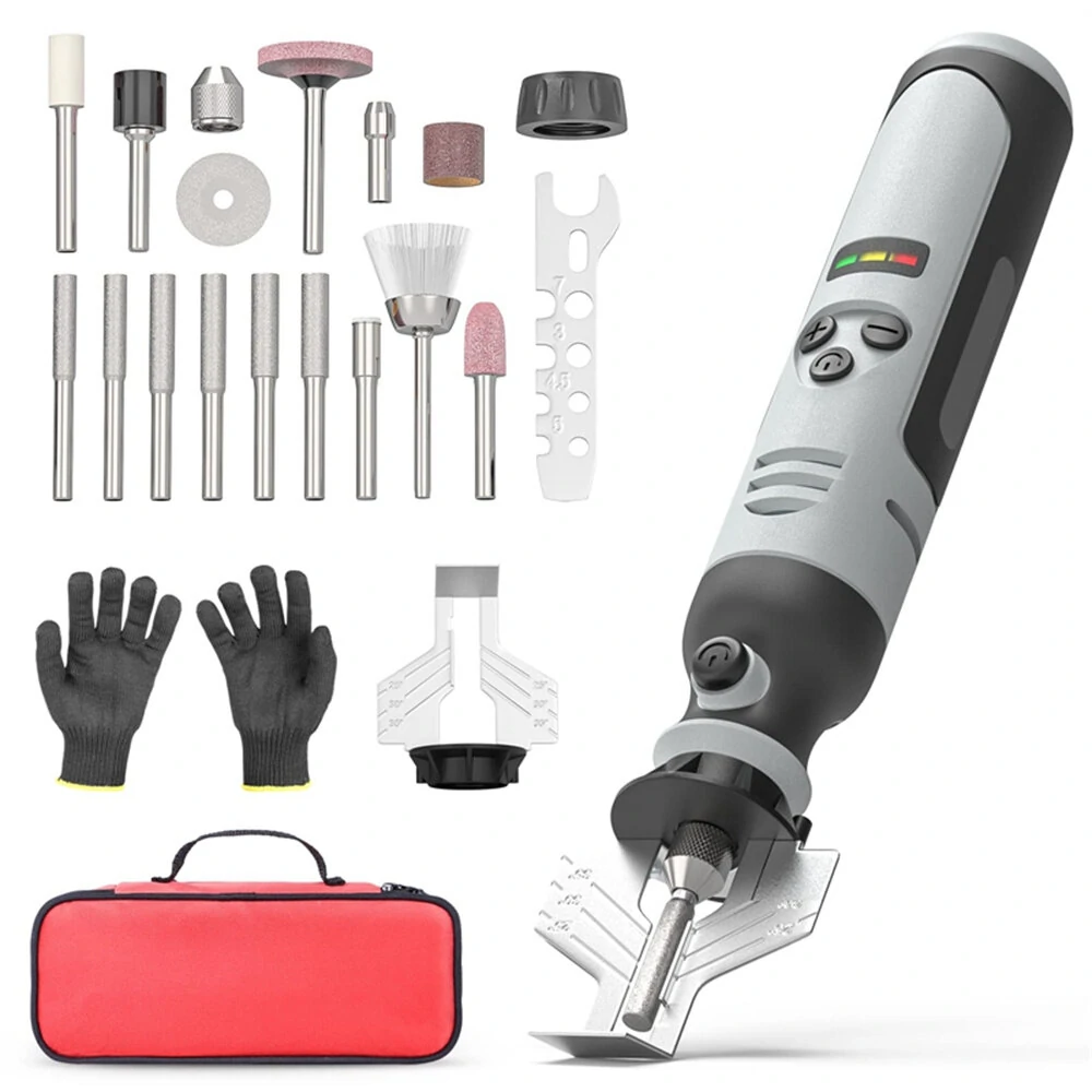 Cordless Chainsaw Sharpener Electric Handheld Chainsaw Sharpening Kit High Speed Chainsaw Sharpening Tool — view 2