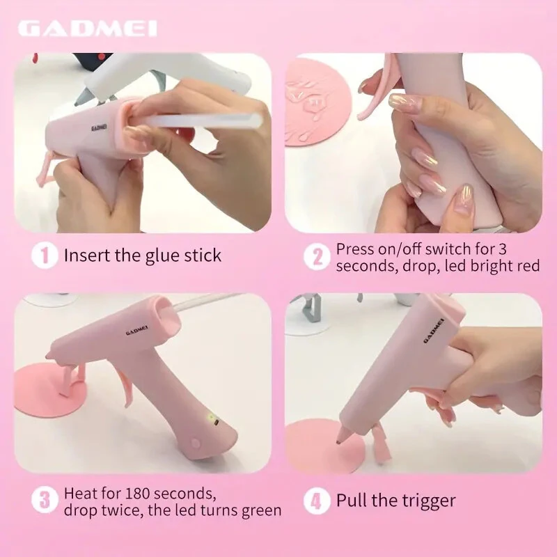 Cordless Hot Glue Gun HJ824 2600mAh Rechargeable Battery USB-C Fast Preheating Auto Shut-Off Includes 10 Premium Glue Sticks for Wood Craft Repairs — view 9