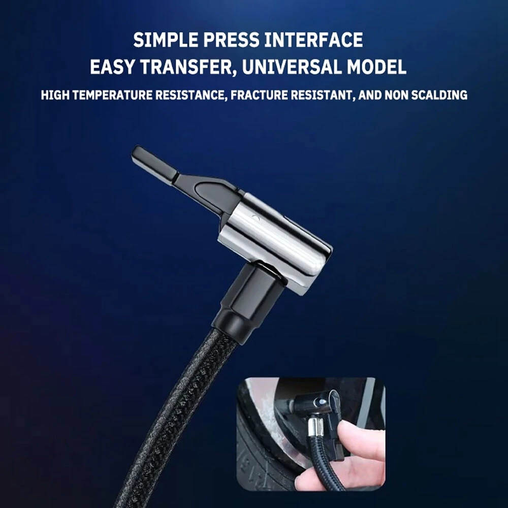 Cordless150psi Vehicle Air Pump with LED Lighting Digital Display Accurate Detection Of Preset Tire Pressure Low Noise Tire Inflation — view 8