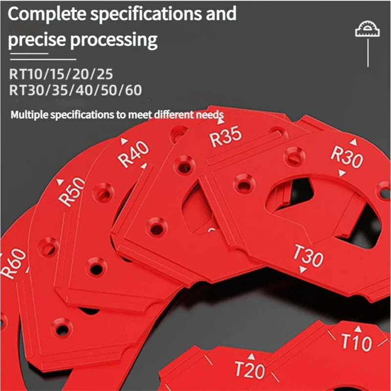 Corner Jig Router Template Corner Routing Guide Quick Jig Router Bit Template with Removable Clip Arc Cutting Auxiliary Tool for Woodworking Routing R10 R20 R30 R35 R40 R50 R60 — view 5