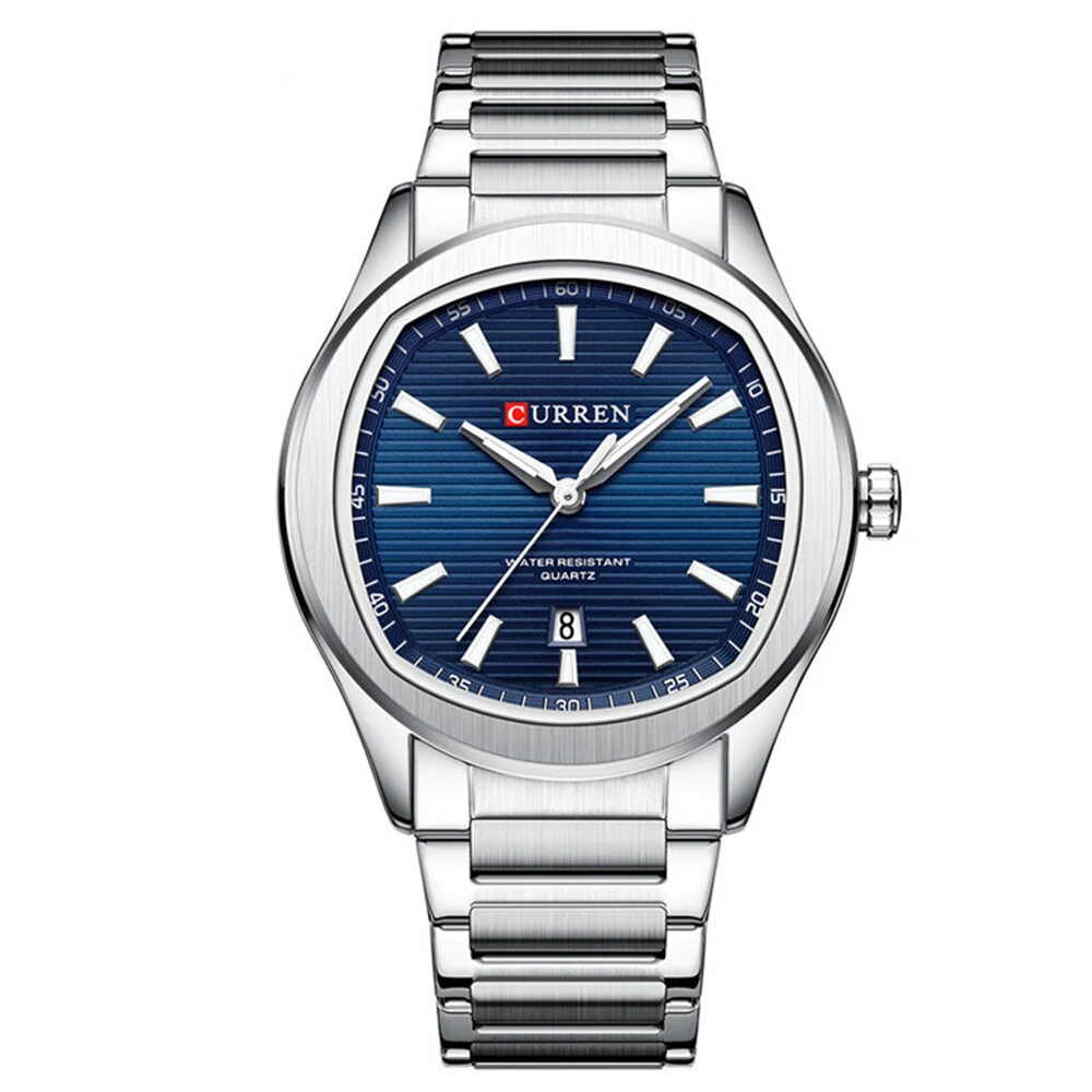 CURREN Men's Quartz Watch Waterproof Stainless Steel Calendar Wristwatch Business Casual Design with Watch Box Stylish — CURREN