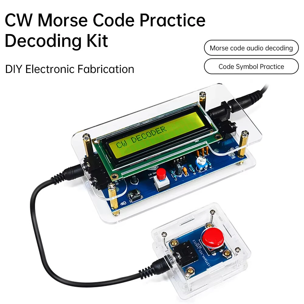 CW Morse Code Decoder Component Transmitter Circuit Board Soldering Practice DIY Kit — view 4