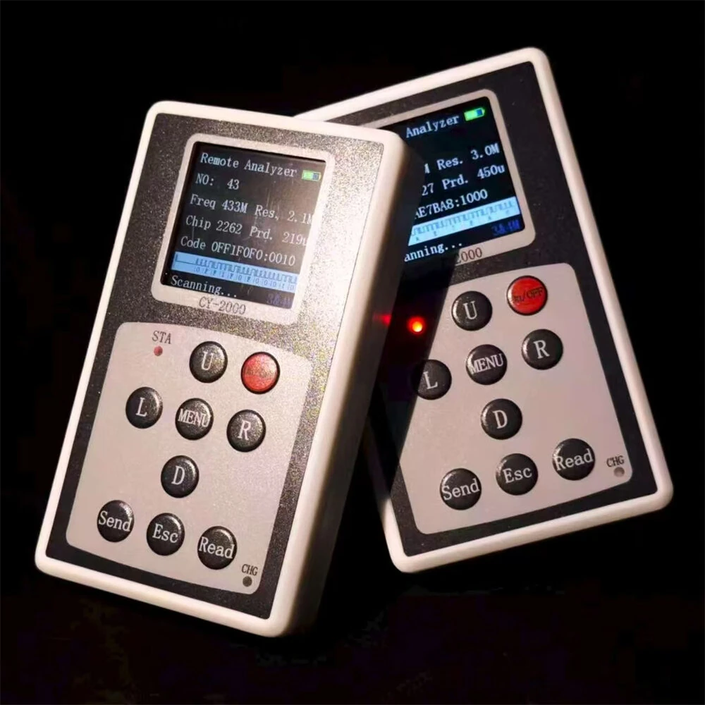 CY-2000 Wireless Remote Control Analyzer 315MHz 433MHz High Sensitivity -113dBm Smart Chip Identification 50 Data Storage Slots IPS Display Type-C Charging — view 5