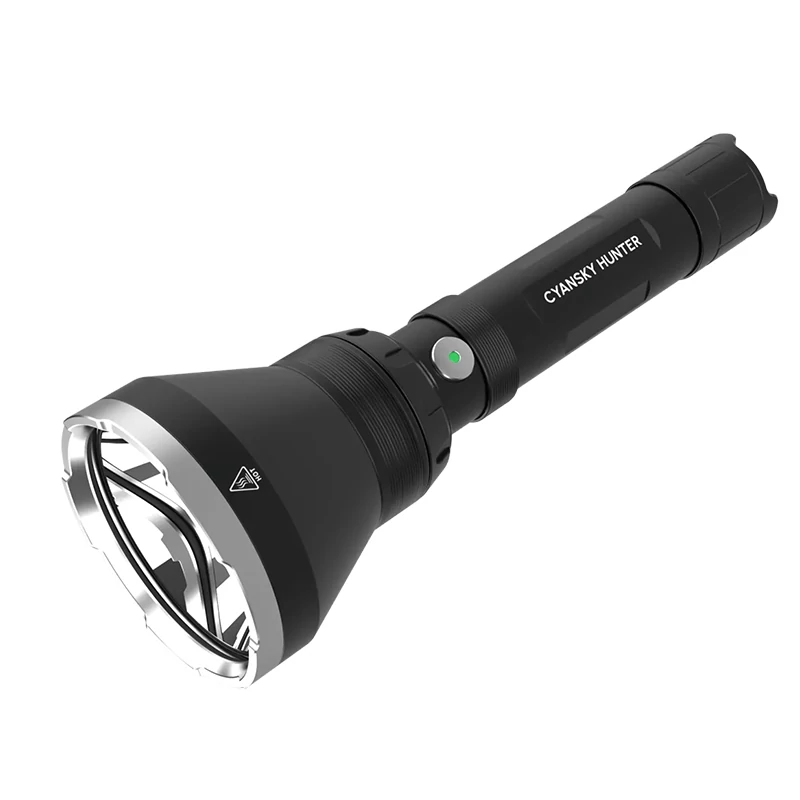 CYANSKY 1800lm 818m Multi-Color Long-Range Searching Flashlight With Powerful 5000mAh 21700 Battery for Night Observation Tactical Tasks Camping Lighting — CYANSKY
