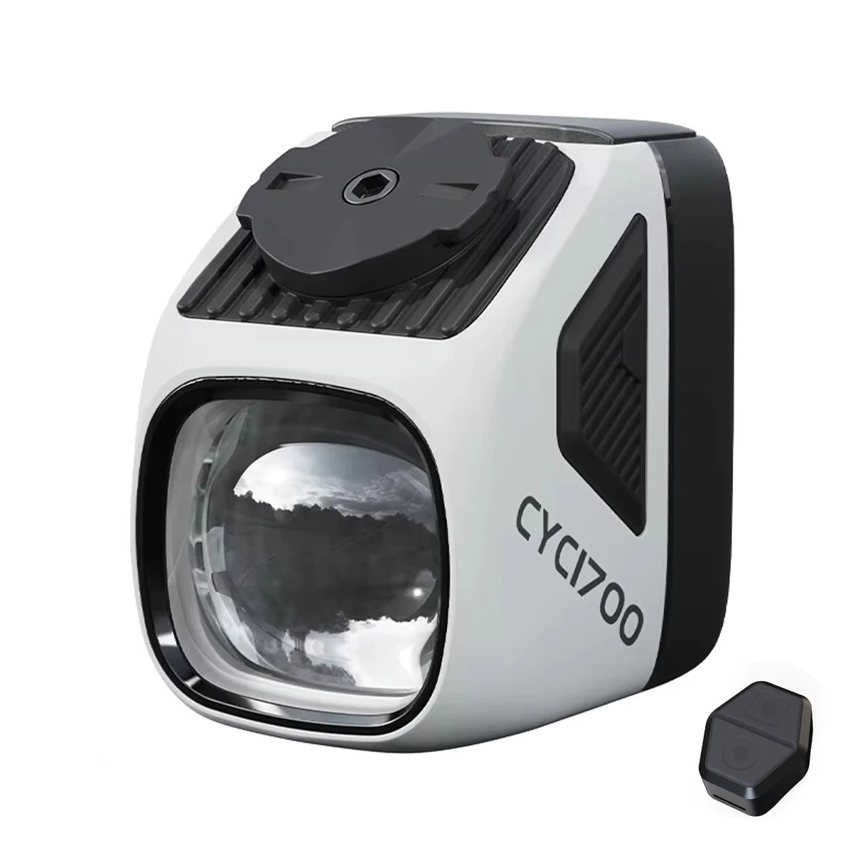 CYCLAMI 1700LM Wireless Remote Control Hanging Bike Headlight Waterproof Type-C Charging Aluminum Alloy Bicycle Front Light for MTB Night Riding Safety — view 2