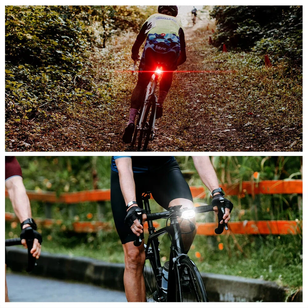 CYCLAMI CY300T 2PCS Bicycle Smart Front Rear Brake Sensing Lights Waterproof Type-C Charging Bike Lighting Headlight Warning Taillight for MTB Road Cycling — view 8