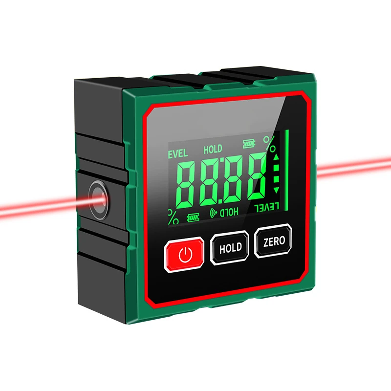CZDang Digital Display Inclinometer Four-sided magnet Angle Finder Bevel Gauge Protractor with 1.8"FSTN Screen Rechargeable Battery Four-Sided Magnets Type-C Charging — view 2