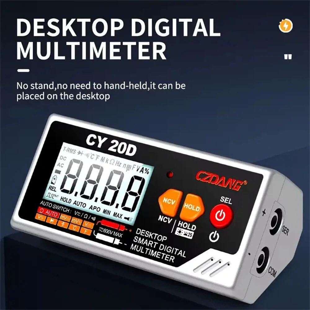 CZDANG High-Precision Digital Multimeter USB Rechargeable Large LCD Display Accurate Measurements Ideal for Electrical Troubleshooting and Maintenance — view 3