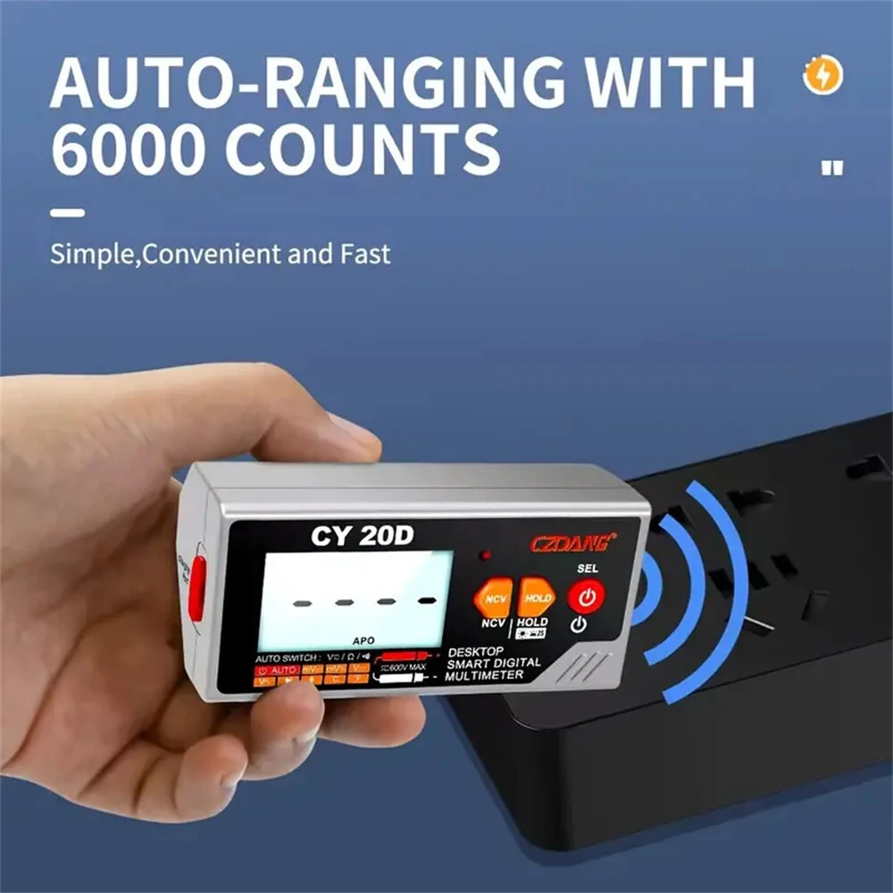 CZDANG High-Precision Digital Multimeter USB Rechargeable Large LCD Display Accurate Measurements Ideal for Electrical Troubleshooting and Maintenance — view 5