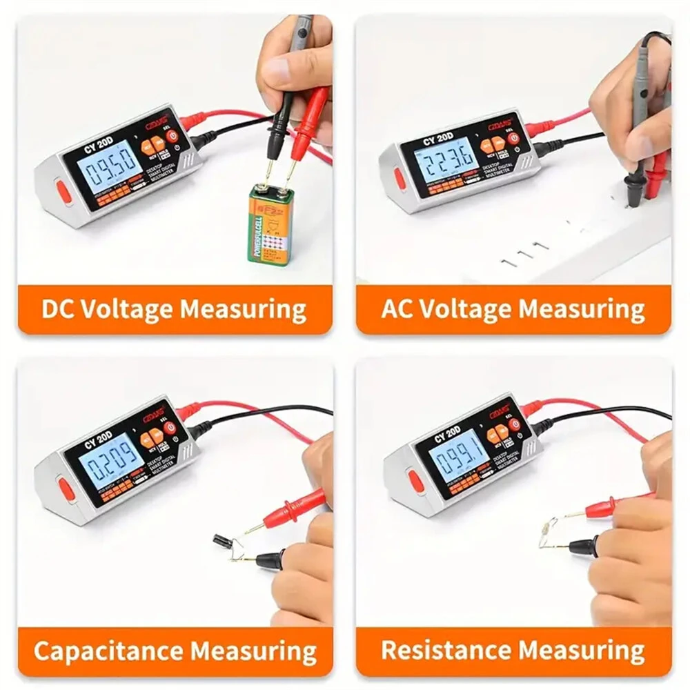 CZDANG High-Precision Digital Multimeter USB Rechargeable Large LCD Display Accurate Measurements Ideal for Electrical Troubleshooting and Maintenance — view 6