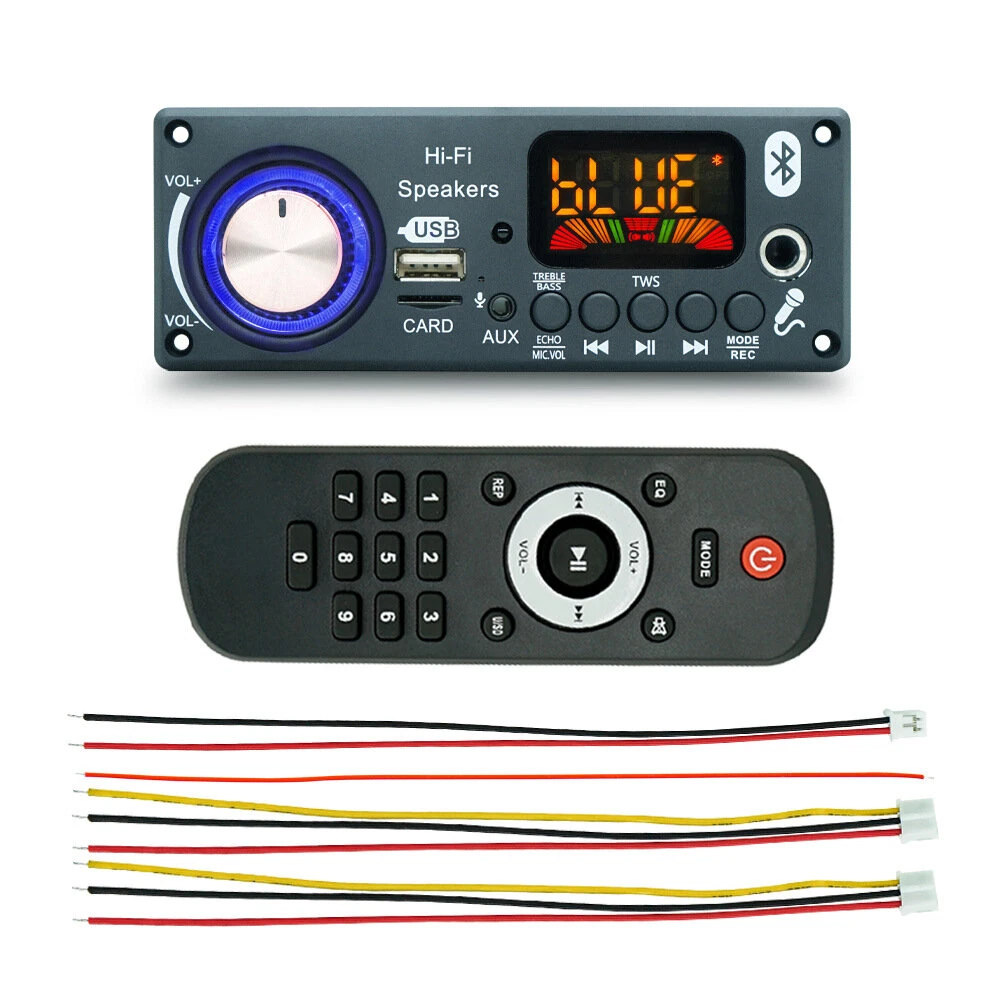 D185BT Wireless Preamp Amplifier Board Bluetooth MP3 Radio Decoder Module Support Remote Control — view 2