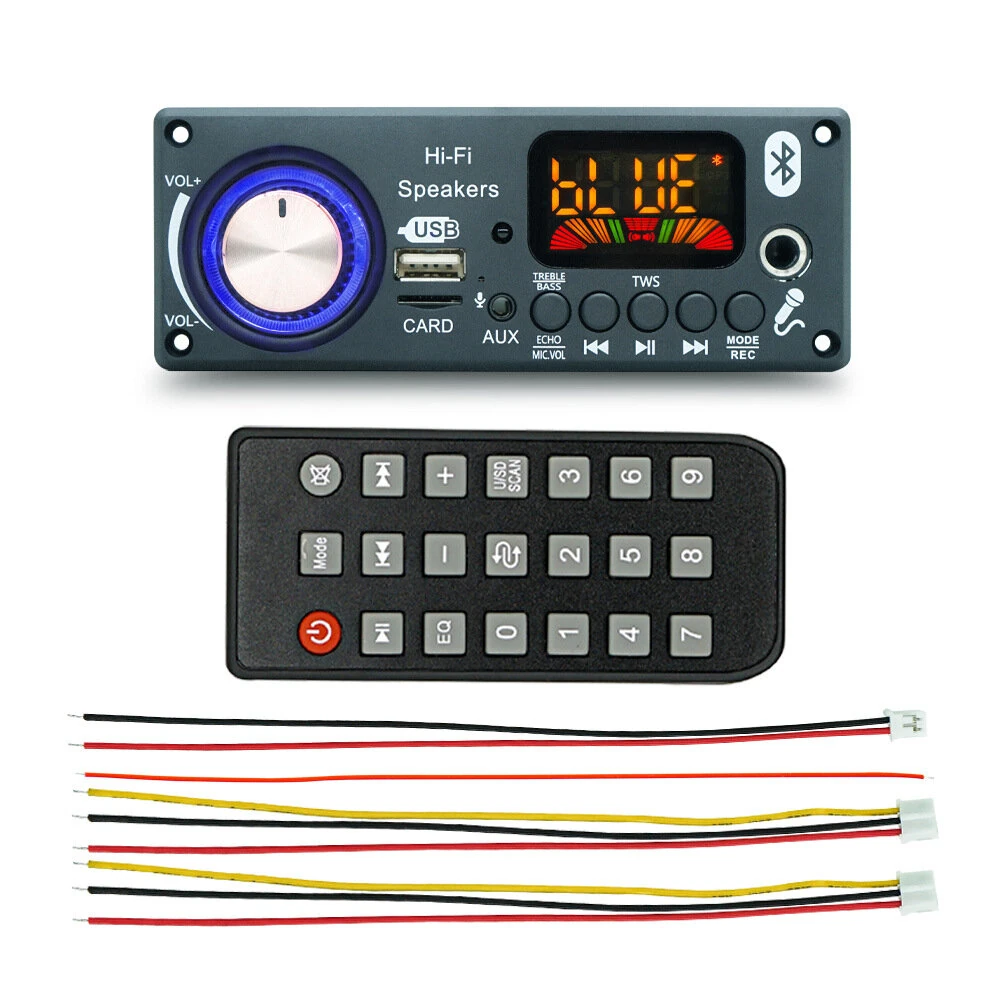 D185BT Wireless Preamp Amplifier Board Bluetooth MP3 Radio Decoder Module Support Remote Control — view 3
