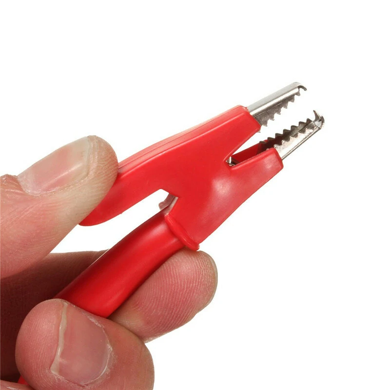 DANIU 5Pcs 1M 4mm Silicone Banana Plug to Crocodile Alligator Clip Test Probe Lead Wire Cable — view 8
