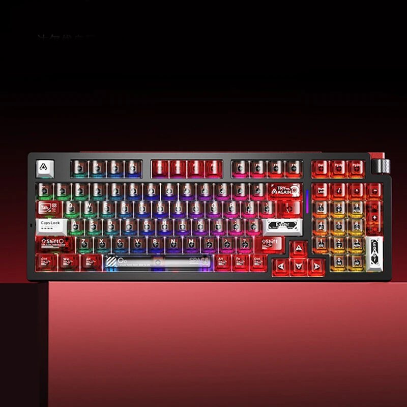 DAREU COOL98 Tri-mode Mechanical Gaming Keyboard with Volume Knob RGB Light Gasket Structure SOCD 1ms Game Delay 8000mAh Battery E-sports Gamer Keyboards — view 10