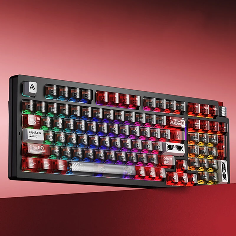 DAREU COOL98 Tri-mode Mechanical Gaming Keyboard with Volume Knob RGB Light Gasket Structure SOCD 1ms Game Delay 8000mAh Battery E-sports Gamer Keyboards — view 3