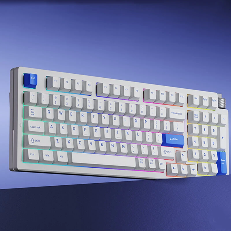 DAREU COOL98 Tri-mode Mechanical Gaming Keyboard with Volume Knob RGB Light Gasket Structure SOCD 1ms Game Delay 8000mAh Battery E-sports Gamer Keyboards — view 4
