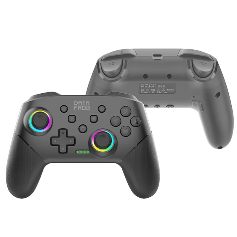 DATA FROG S80 Switch2 Wireless Game Controller Wired bluetooth Gamepad with RGB Light Support Six Axis Motion Trubo Vibration Function Programmable Compatible with Switch/Switch OLED/Switch Lite/Switch2/PC — view 5