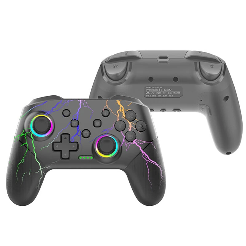 DATA FROG S80 Switch2 Wireless Game Controller Wired bluetooth Gamepad with RGB Light Support Six Axis Motion Trubo Vibration Function Programmable Compatible with Switch/Switch OLED/Switch Lite/Switch2/PC — view 6