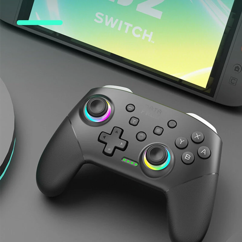 DATA FROG S80 Switch2 Wireless Game Controller Wired bluetooth Gamepad with RGB Light Support Six Axis Motion Trubo Vibration Function Programmable Compatible with Switch/Switch OLED/Switch Lite/Switch2/PC — view 7
