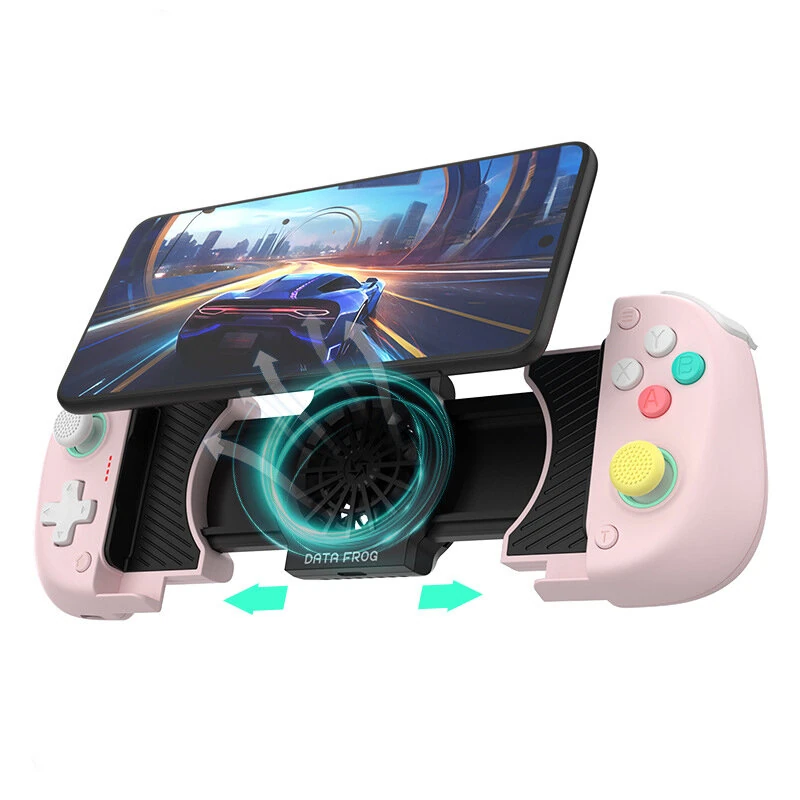 DATA FROG X3 Stretchable Game Controller Wired bluetooth Gamepad with Cooling Fan Dual Hall Effectis Vibration Turbo Function Compatible with 3.94-inch to 6.89-inch Moile Phone — view 6