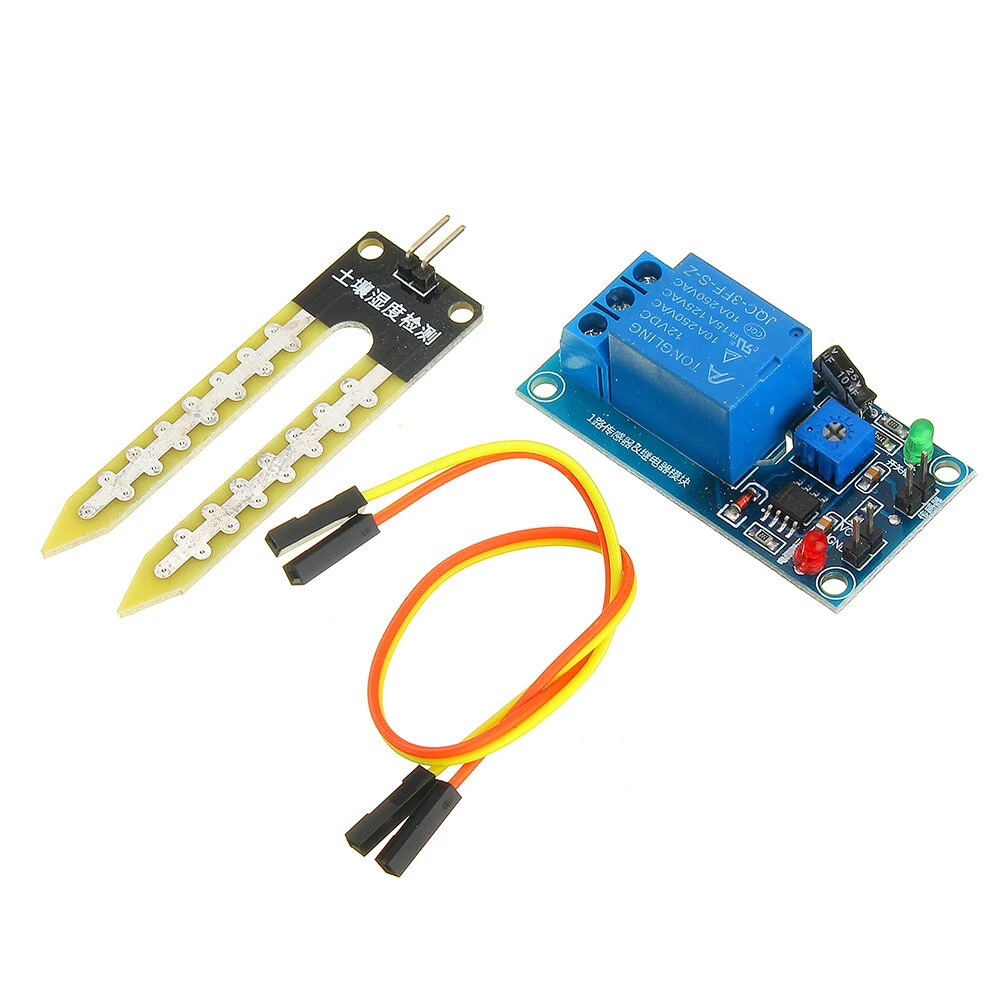 DC 12V Relay Controller Soil Moisture Humidity Sensor Module Automatically Water — image 1