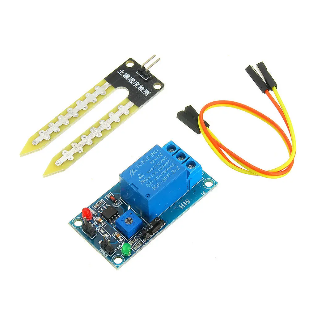 DC 12V Relay Controller Soil Moisture Humidity Sensor Module Automatically Water — view 2