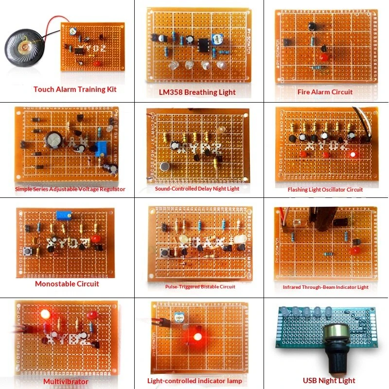 DC 3V-15V DIY Electronic Module Circuit Board Kit Training Kit for Soldering Component Suite — view 6