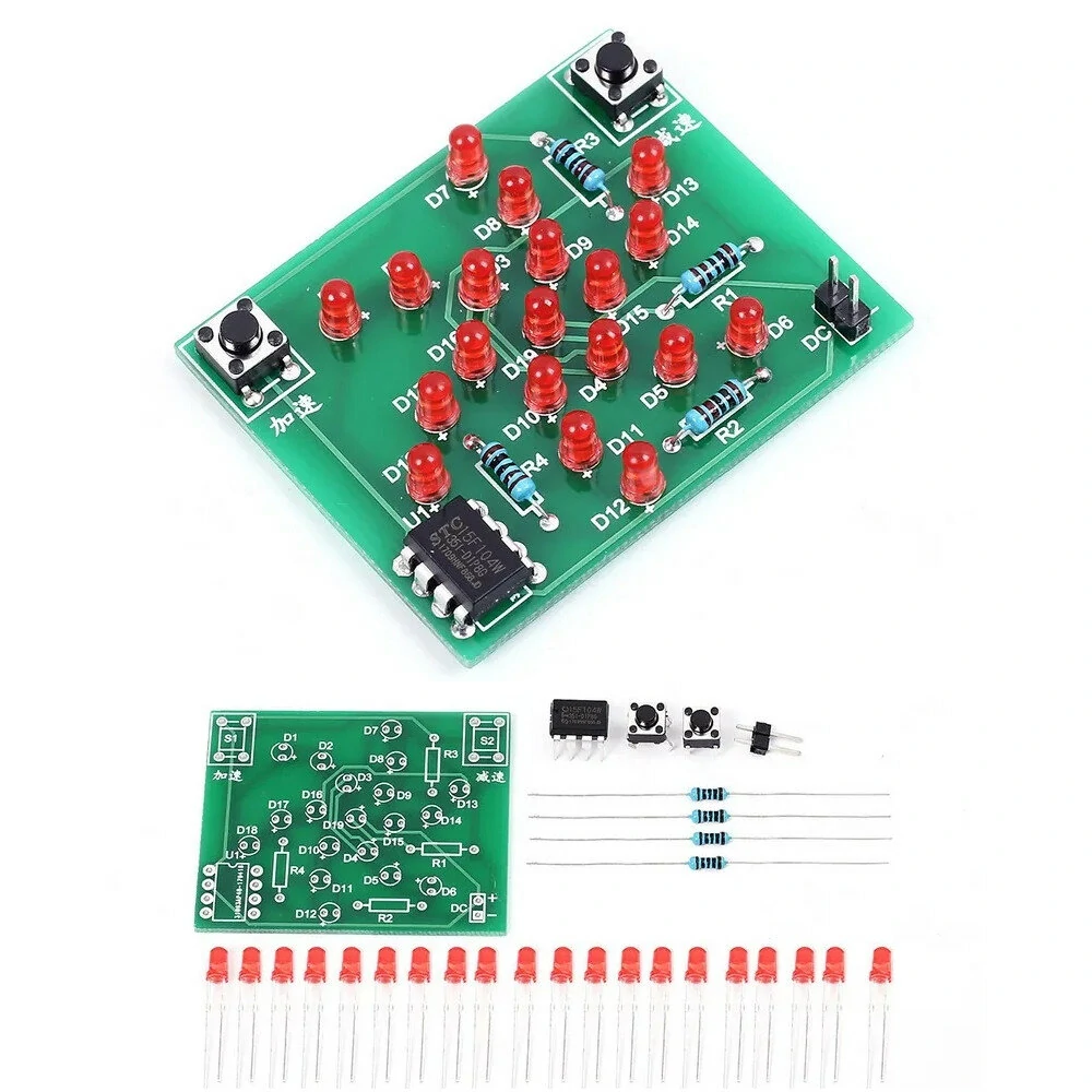 DC 5V DIY Electronic Windmill Training Kit Speed Adjustable MCU Course Design Set For Soldering — view 2