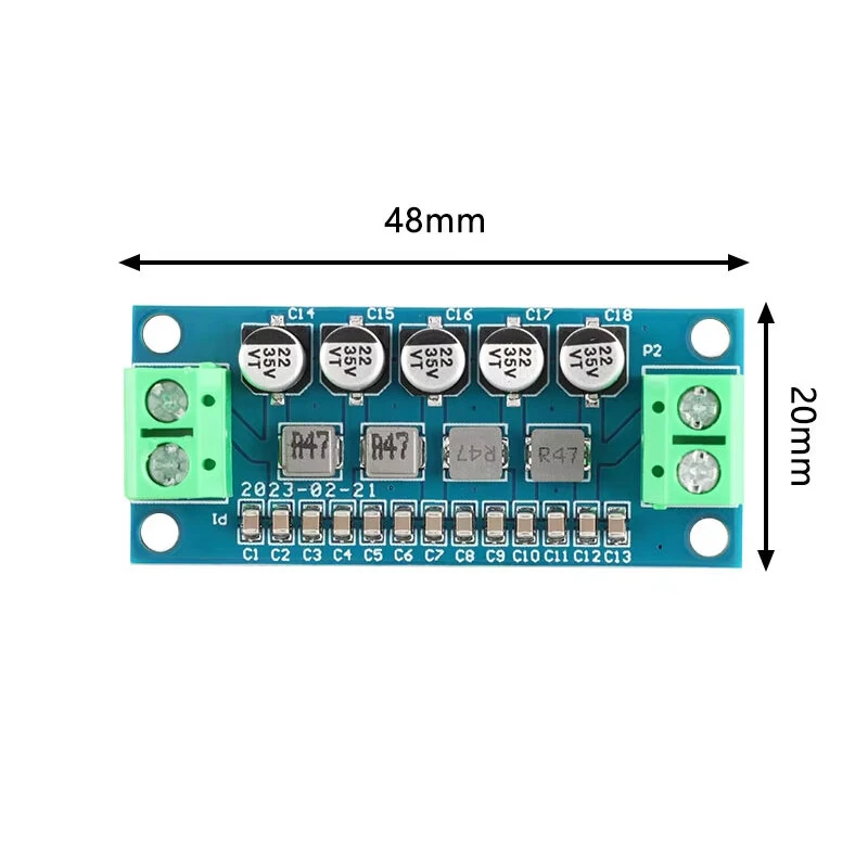 DC Power Filter Module Low Pass 0-35V Input 0-5A Ripple Reduction High Current Panel Voltage Regulator Module — view 4