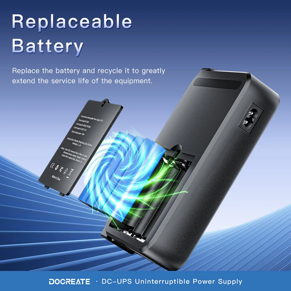 DC1036L DC UPS Uninterruptible Power Supply 36W Lithium Battery LED Display Multiple Voltage Output Instant Power Switching PoE Device Backup Power Supply Emergency Power Generator — view 5