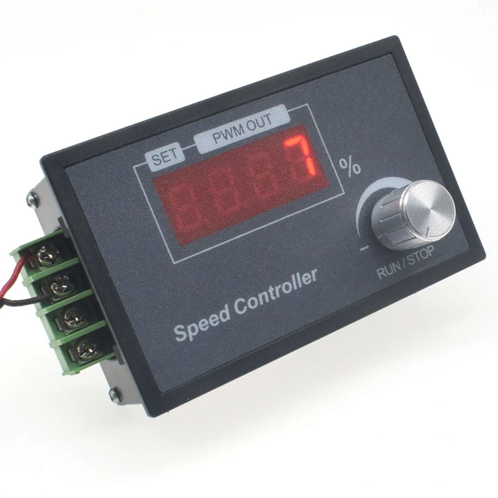 DC6-60V 30A Max DC Motor Speed Controller PWM Rotary Knob Encoder LED Digital Display Brush Motor Control Module 1-100kHz — Pricio