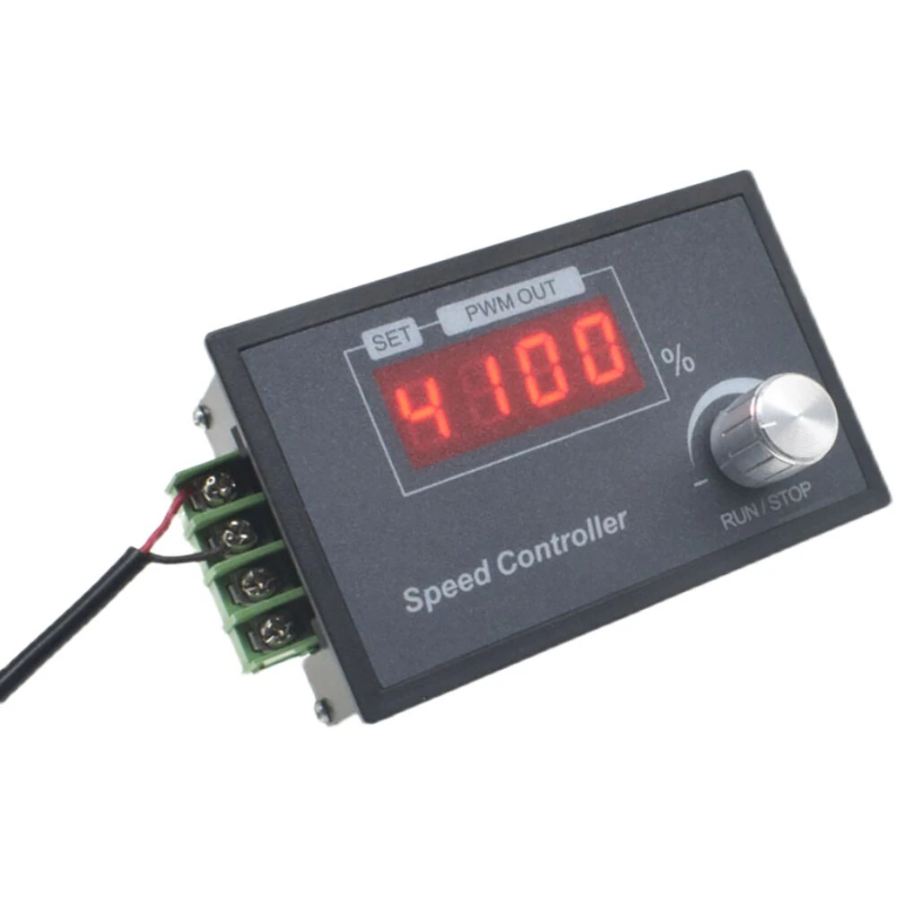 DC6-60V 30A Max DC Motor Speed Controller PWM Rotary Knob Encoder LED Digital Display Brush Motor Control Module 1-100kHz — view 5
