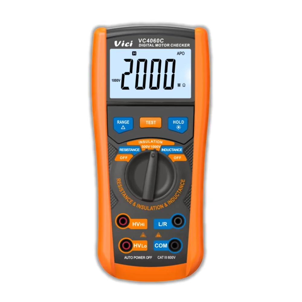Digital Motor Checker VC4060C 3-in-1 Tester Insulation Resistance DC Resistance Inductance Auto Power Off Backlit Screen Electrical Installation Equipment Maintenance — view 3