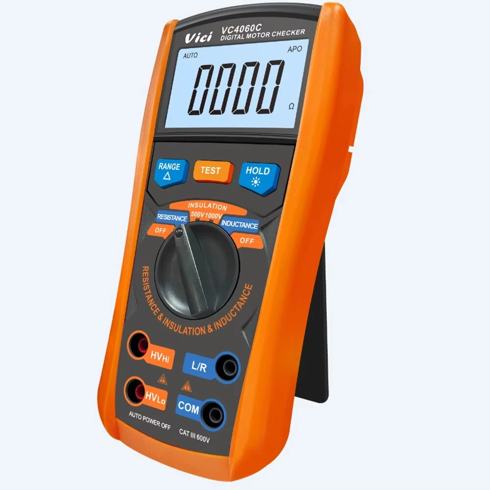 Digital Motor Checker VC4060C 3-in-1 Tester Insulation Resistance DC Resistance Inductance Auto Power Off Backlit Screen Electrical Installation Equipment Maintenance — view 4