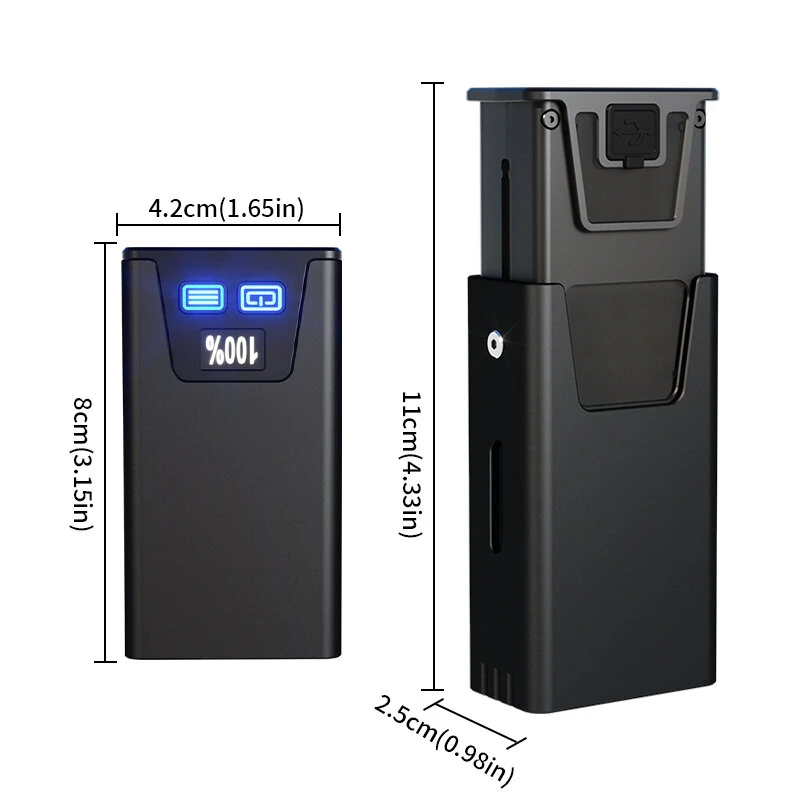 Digital Power Display LED Keychain Light Portable Super Bright Magnetic Work Lamp Type-C USB Rechargeable Emergency Mini Torch — view 11