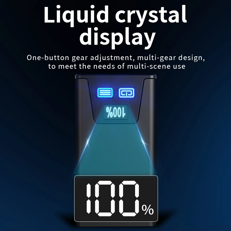 Digital Power Display LED Keychain Light Portable Super Bright Magnetic Work Lamp Type-C USB Rechargeable Emergency Mini Torch — view 5