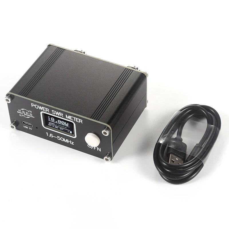 Digital SWR Power Meter 150W 1.6-50MHz USB Type-C High Accuracy Multiple Display Modes Built-in Lithium Battery — view 3