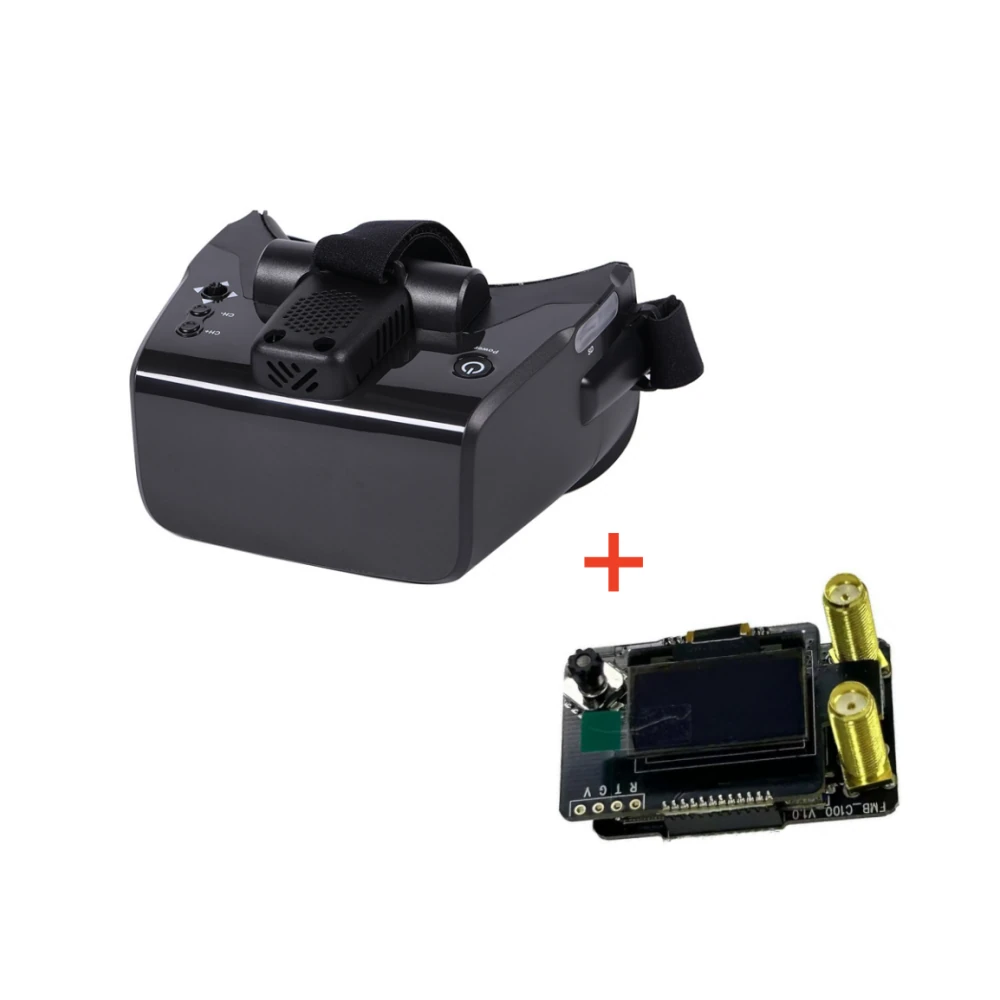 DirectFPV Fox Pro FPV Goggles w/ FPV Receive, 4" 1136*640 OLED, 1.3/2.4/4.9/5.8GHz Multi-Band, Dual Diversity Receiver, Built-in DVR, 4H Runtime for FPV Racing Drone — Fatshark