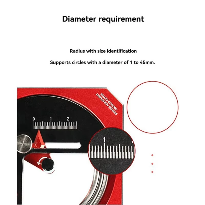 DISPAY MT-C High-Precision Cutting Circle Cutter Tool for Model Making Adjustable Router Ideal for Woodworking Projects — view 3
