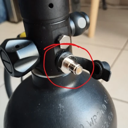 DIY Cap Adapter For Dideep 4L Scuba Tank — view 4