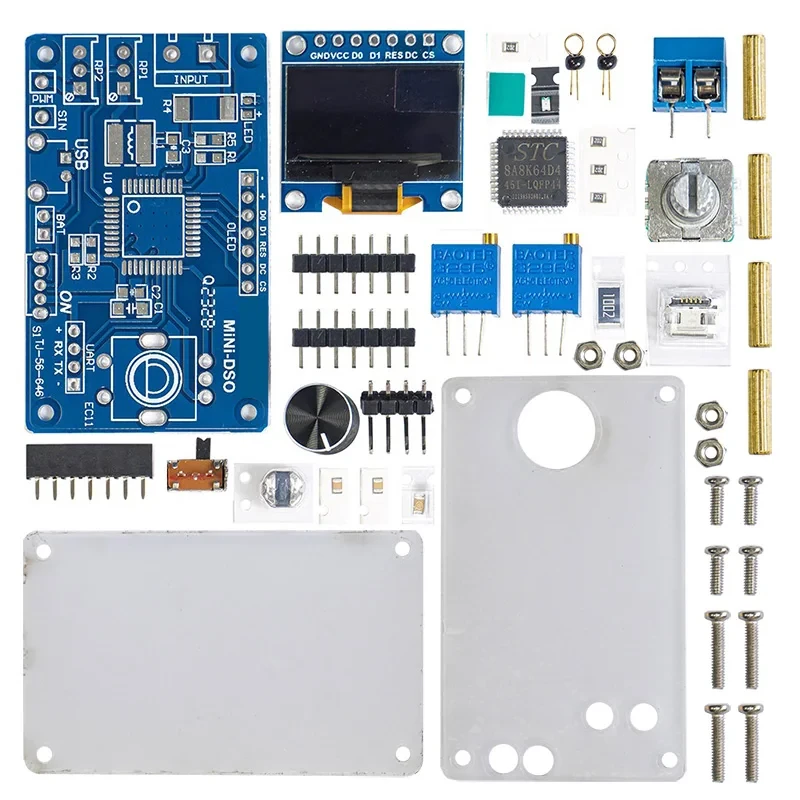 DIY Mini Digital Oscilloscope Kit STC8K8A Microcontroller Electronic Soldering Practice Parts — view 5