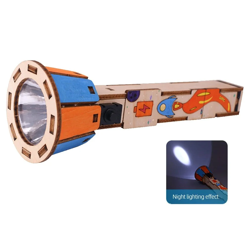 DIY Science Experiment Kit with Flashlight Educational Model Physics Toys Project Gift Kids Children — view 7