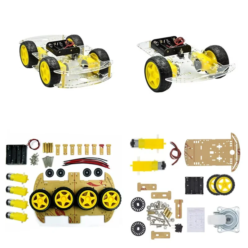 DIY Smart Car Kit Four-Wheel Two-Wheel L298N Driver Module Tracking Bluetooth Capacitive Sensor 4 Channel Relay for Arduino Robotics — Pricio