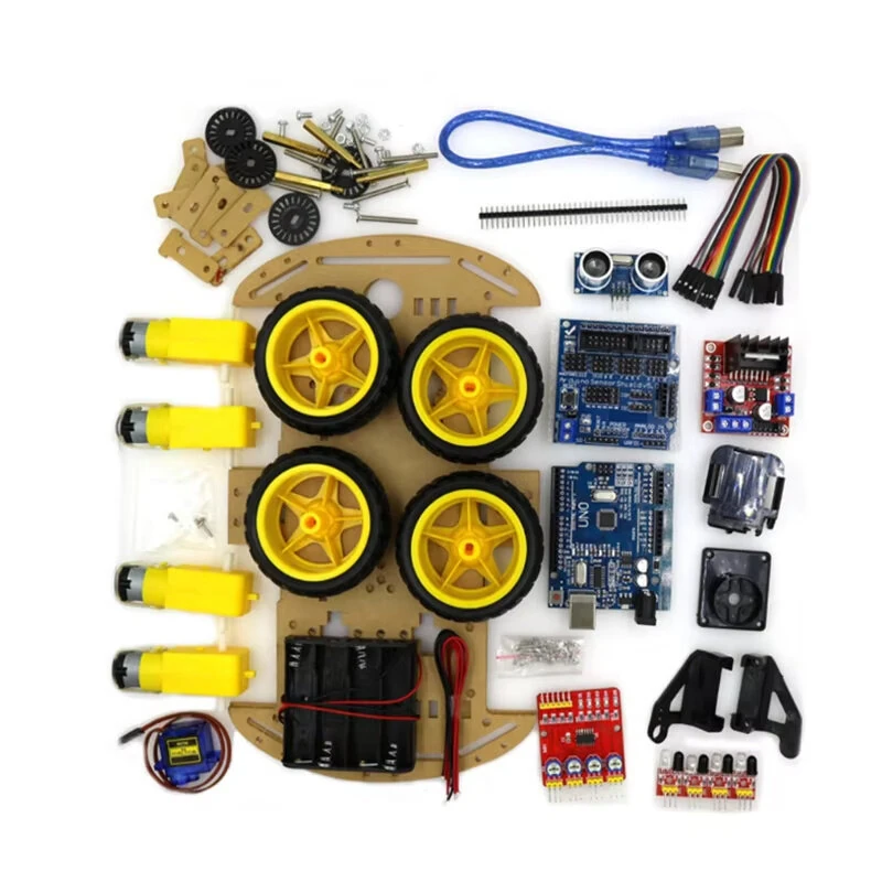 DIY Smart Car Kit Four-Wheel Two-Wheel L298N Driver Module Tracking Bluetooth Capacitive Sensor 4 Channel Relay for Arduino Robotics — view 6
