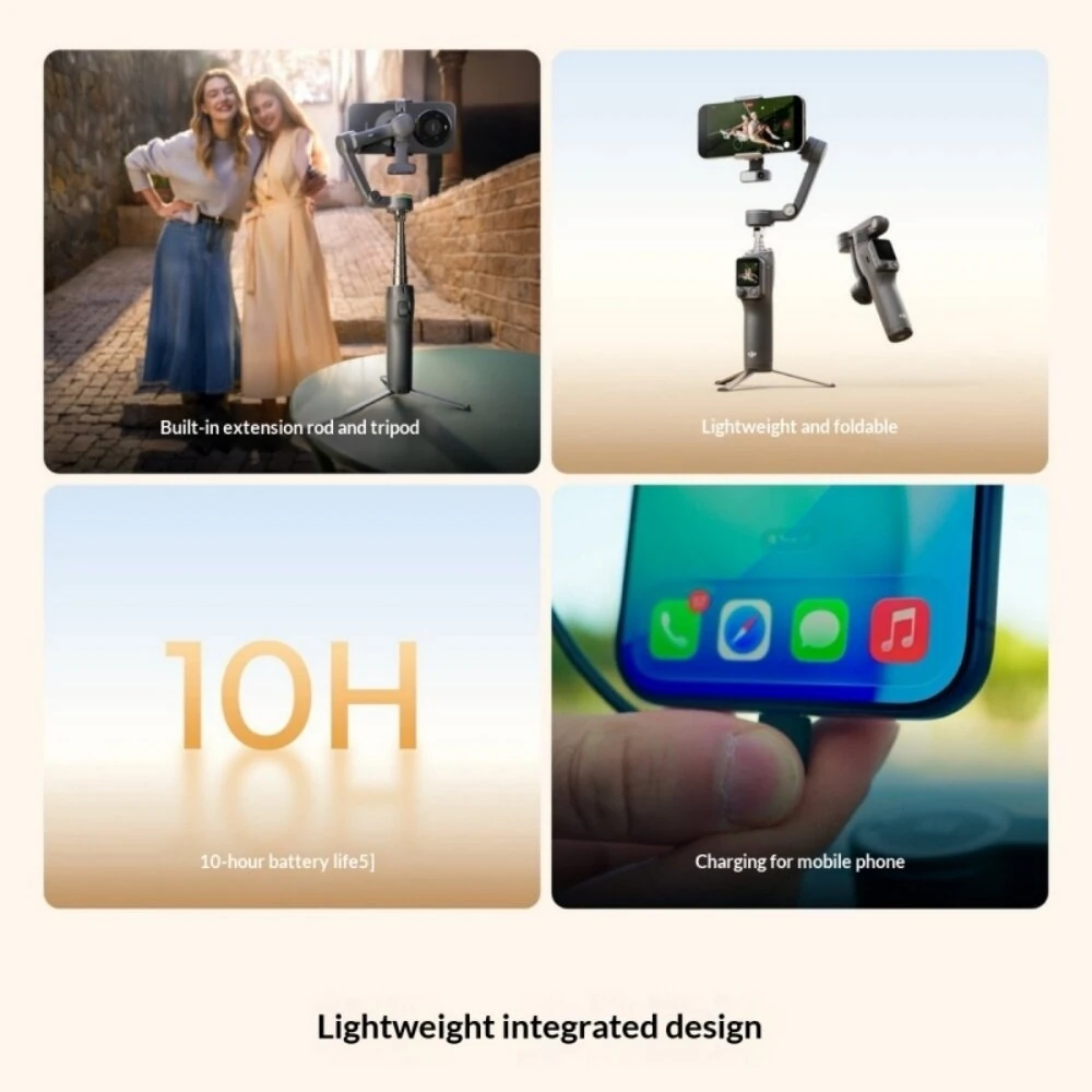DJI Osmo Mobile 8P 3-Axis Foldable Handheld Gimbal Smart Follow Multi-Subject Tracking 10H Long Battery Type-C Charging Gimbal Stabilizer for Smartphone Vlog Video Photography — view 6